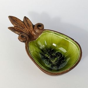 Treasure Of Hawaii No. 40 Vintage 1962 Kitsch Mod Carved Pineapple Trinket Dish